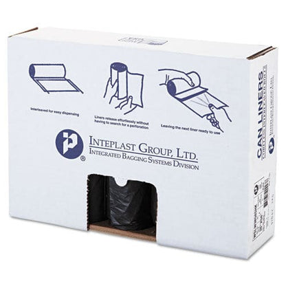 Inteplast Group Low-density Commercial Can Liners 60 Gal 1.4 Mil 38 X 58 Black 20 Bags/roll 5 Rolls/carton - Janitorial & Sanitation -
