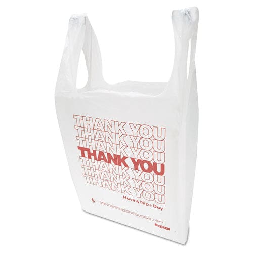 Inteplast Group thank You Handled T-shirt Bag 0.167 Bbl 12.5 Microns 11.5 X 21 White 900/carton - Food Service - Inteplast Group