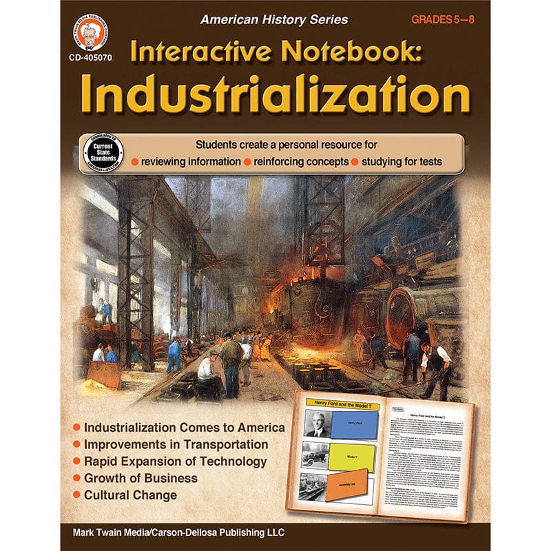 Interactive Notebok Industrializatn (Pack of 6) - History - Carson Dellosa Education