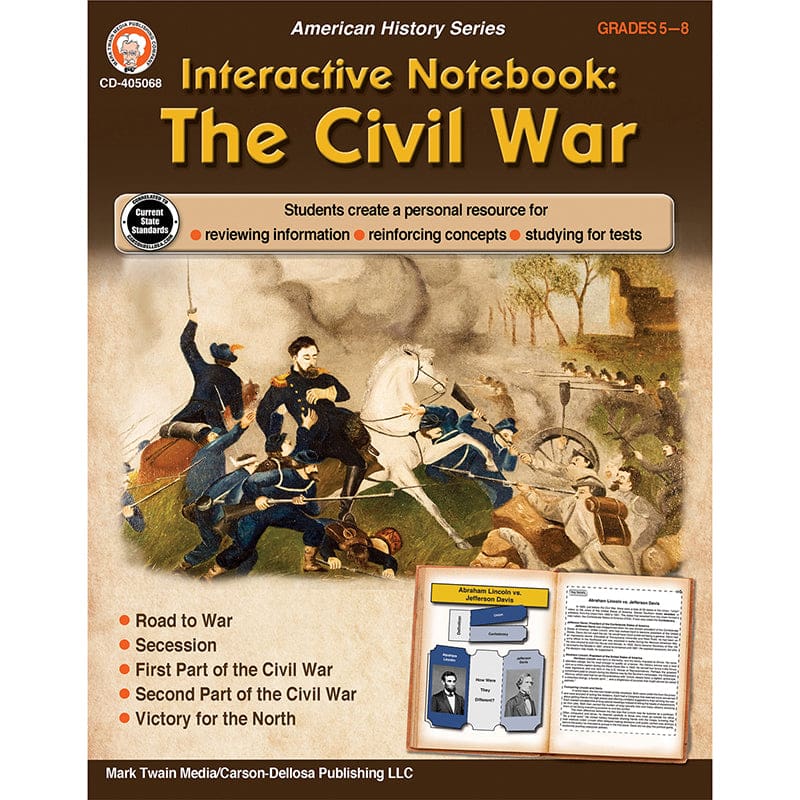 Interactive Notebook The Civil War (Pack of 6) - History - Carson Dellosa Education
