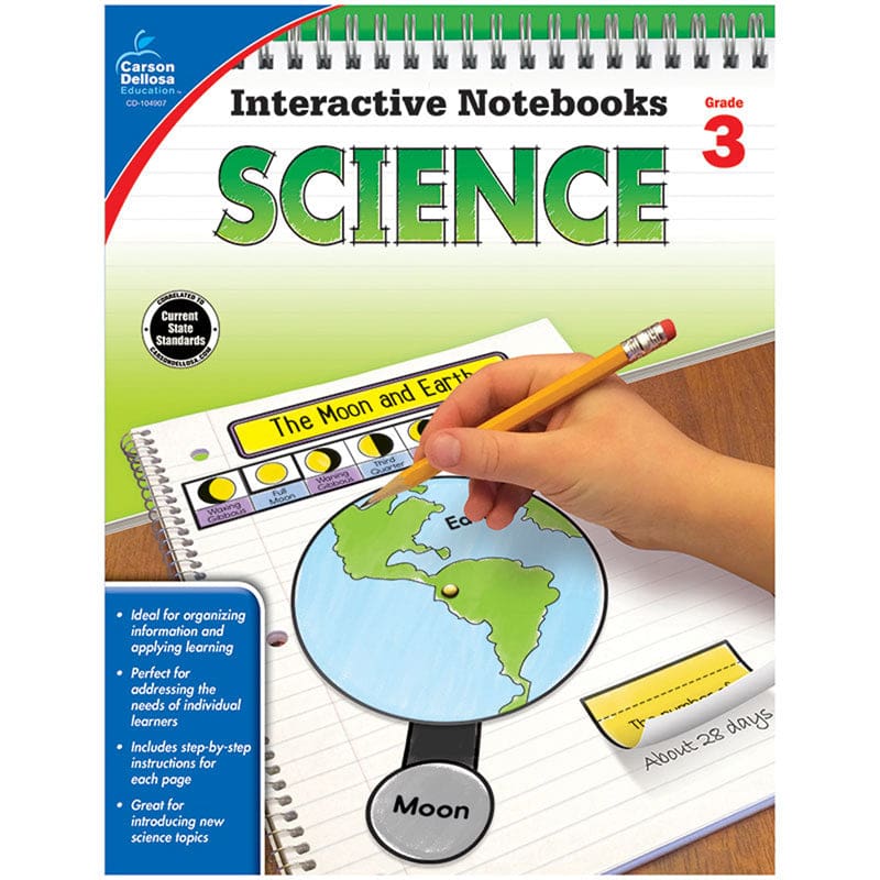 Interactive Notebooks Science Gr 3 Resource Book (Pack of 6) - Activity Books & Kits - Carson Dellosa Education