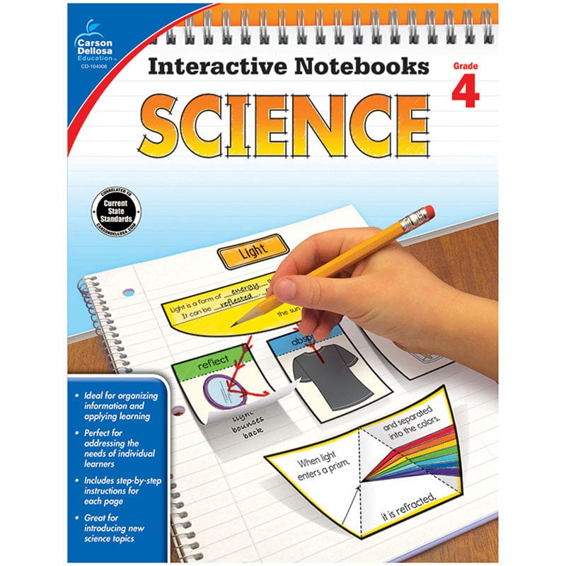 Interactive Notebooks Science Gr 4 Resource Book (Pack of 6) - Activity Books & Kits - Carson Dellosa Education