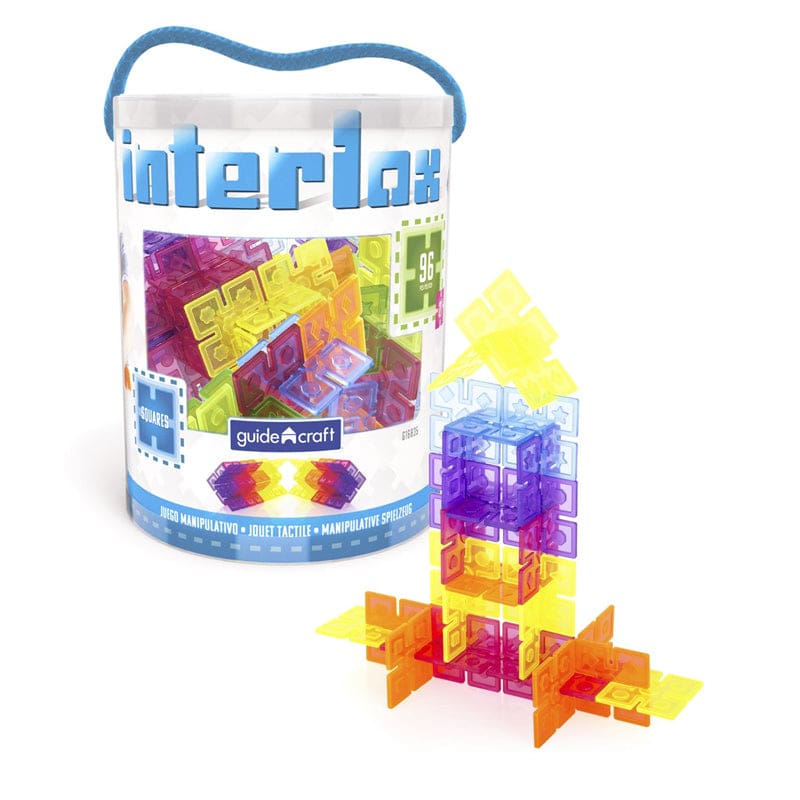 Interlox 96 Pcs - Blocks & Construction Play - Guidecraft Usa