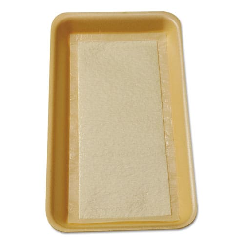 International Tray Pads Meat Tray Pads 6 X 4.5 White/yellow Paper 1,000/carton - Food Service - International Tray Pads
