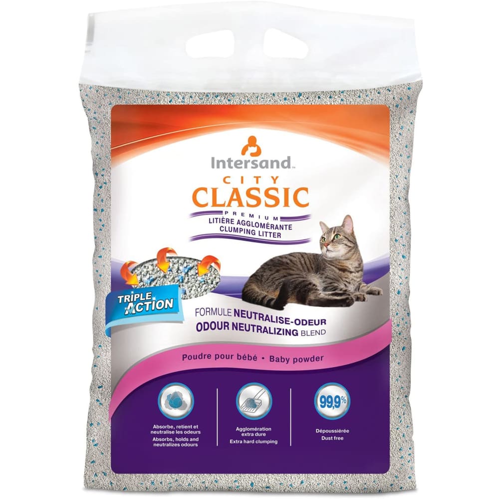 Intersand Classic Baby Powder Cat Litter 15 lb - Pet Supplies - Intersand