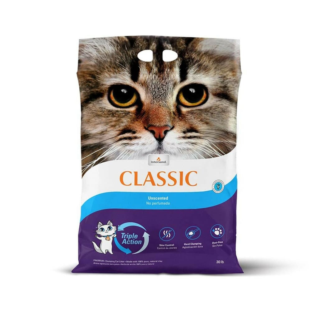 Intersand Classic Unscented Cat Litter 30 lb - Pet Supplies - Intersand
