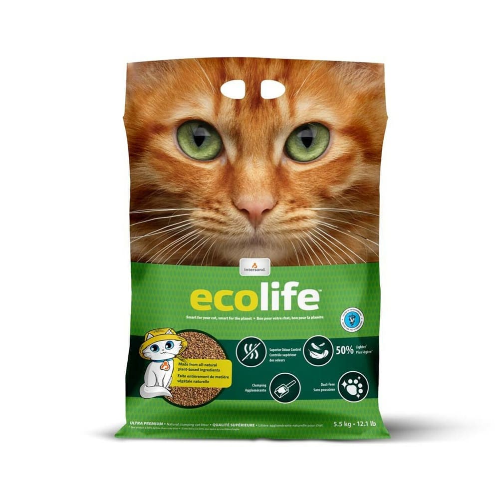 Intersand Ecolife Alternative Cat Litter 12 lb - Pet Supplies - Intersand