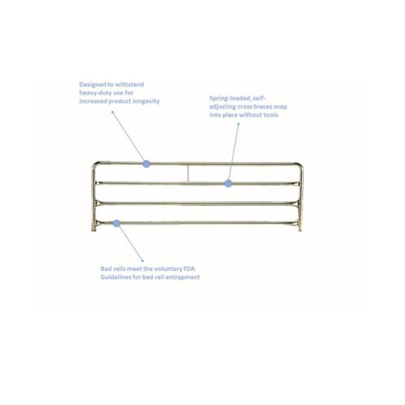 Invacare Reduced Gap Full Bed Rail Pair - Item Detail - Invacare
