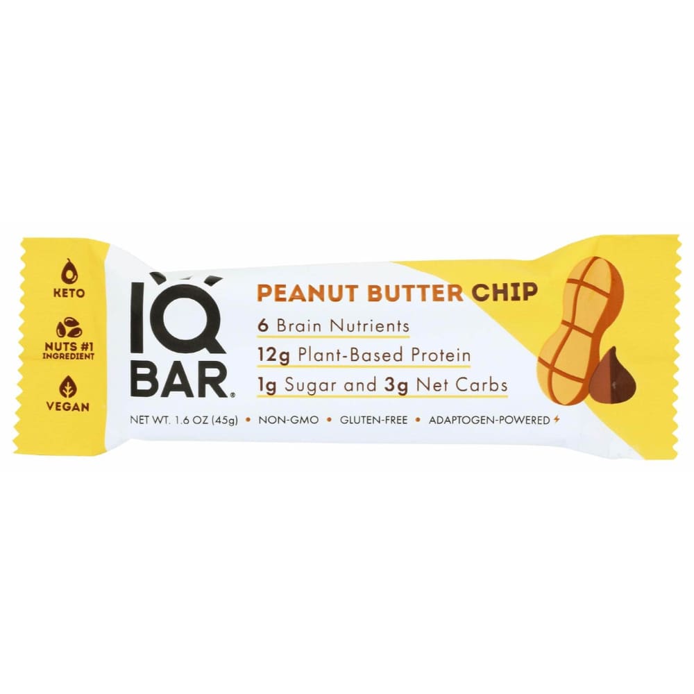 IQ BAR Grocery > Nutritional Bars IQ BAR: Peanut Butter Chip Bar, 1.6 oz