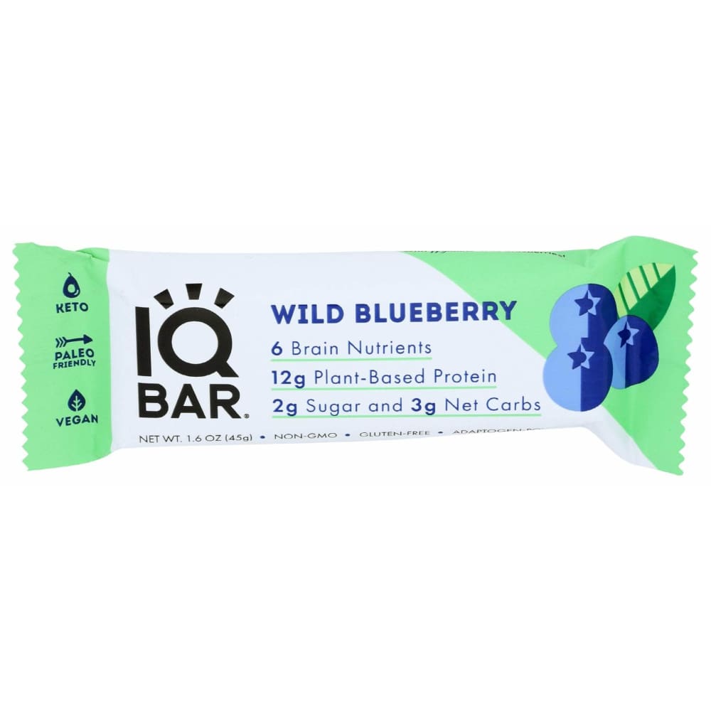 IQ BAR Grocery > Nutritional Bars IQ BAR: Wild Blueberry Bar, 1.6 oz