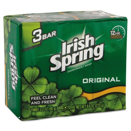 Irish Spring Bar Soap Clean Fresh Scent 3.75 Oz 3 Bars/pack 18 Packs/carton - Janitorial & Sanitation - Irish Spring®