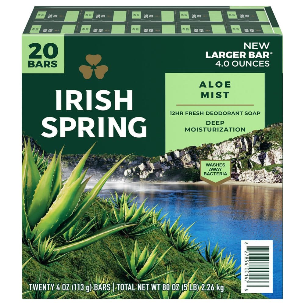 Irish Spring Bar Soap for Men Aloe Mist (4 oz. 20 pk.) - Bath & Body - Irish Spring