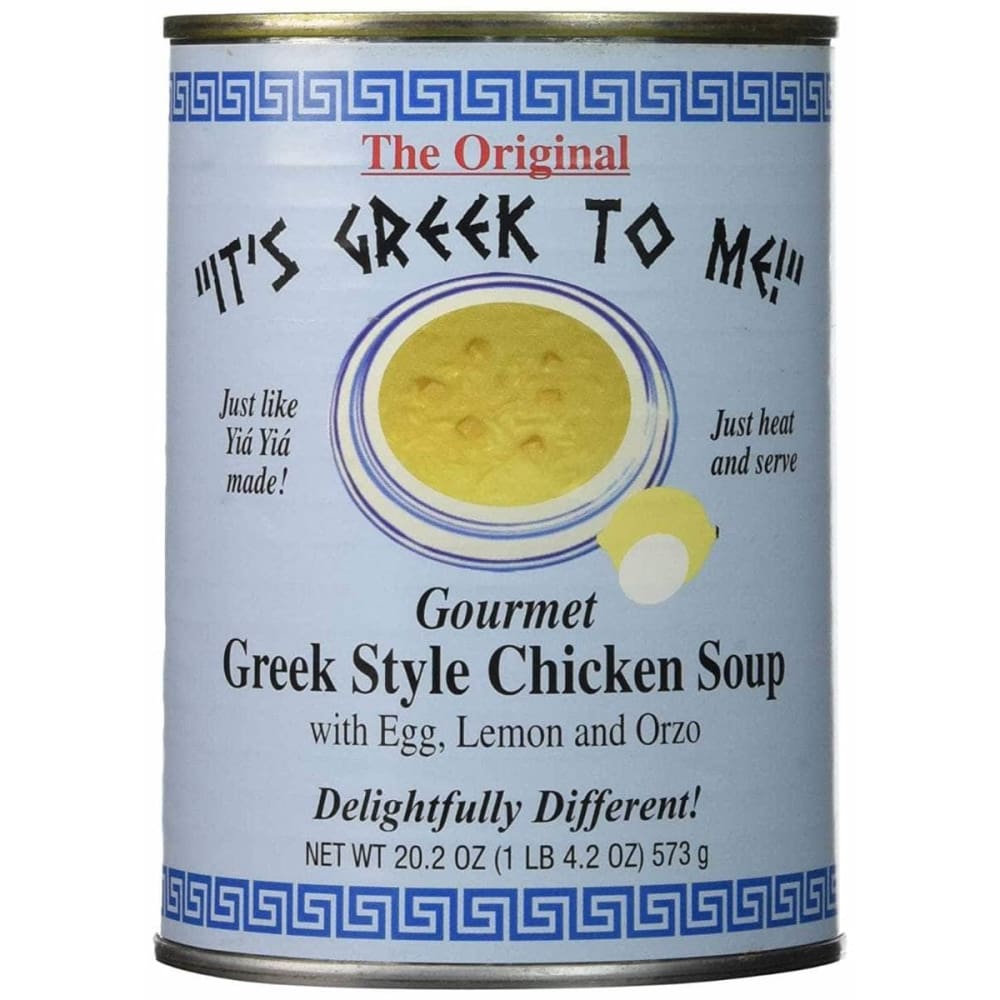 ITS GREEK TO ME Grocery > Soups & Stocks ITS GREEK TO ME: Gourmet Greek Style Chicken Soup, 20.2 oz