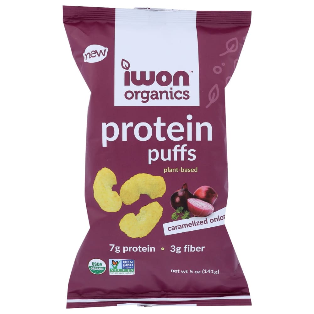 IWON ORGANICS: Protein Puffs Caramelized Onion 5 oz - Grocery > Snacks > Chips > Puffed Snacks - IWON ORGANICS