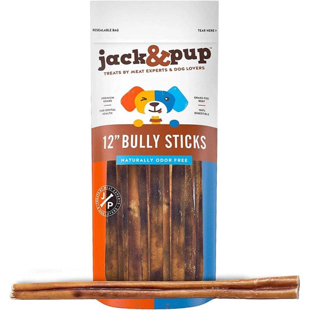 Jack and Pup Bully Stick 12 Bulk(100) - Pet Supplies - Jack and pup