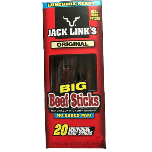 Jack Link's Big Beef Jerky Stick, Original, 0.92 oz, 20-count - ShelHealth.Com