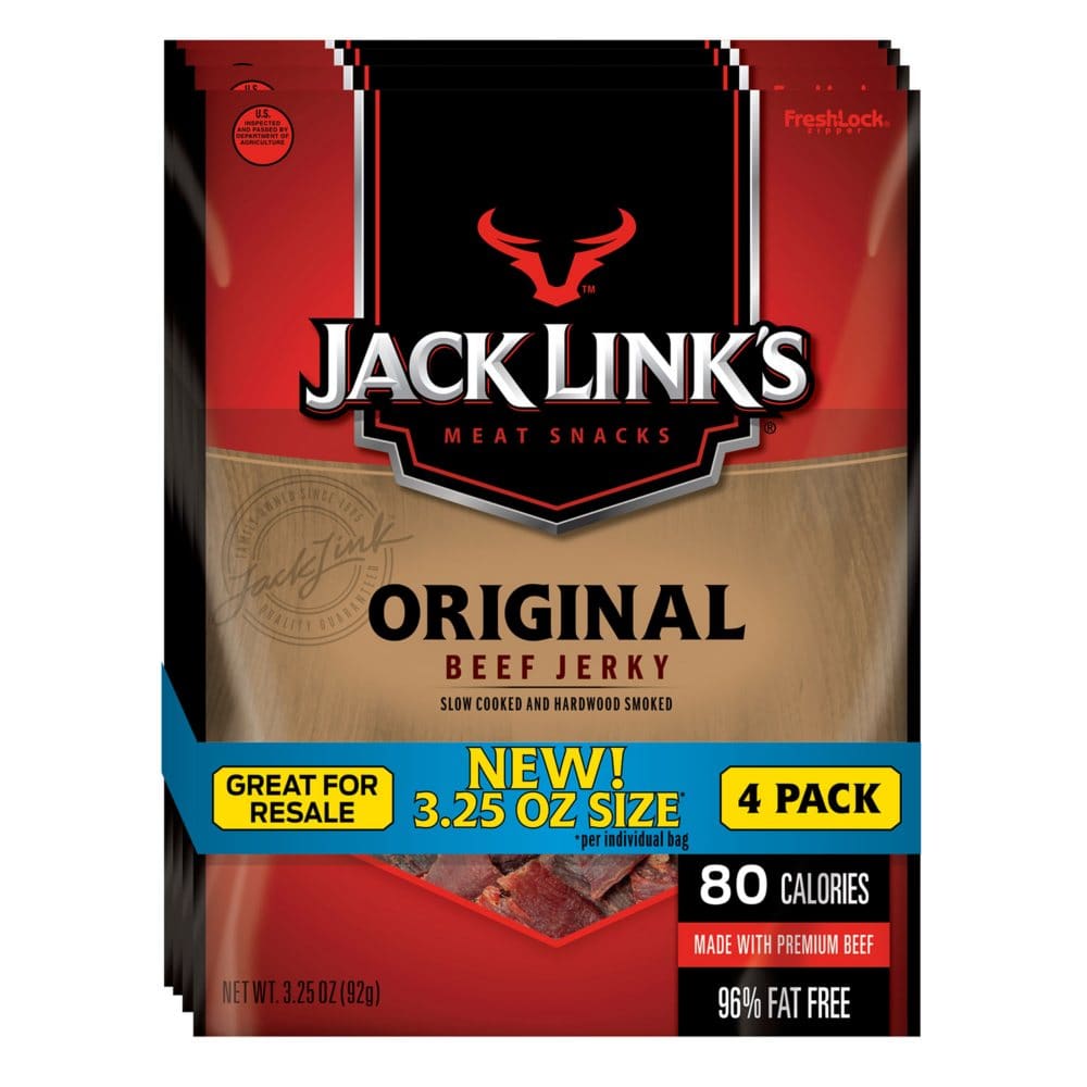 Jack Link’s Original Beef Jerky (3.25 oz. 4 ct.) - Jerky & Meat Snacks - Jack Link’s