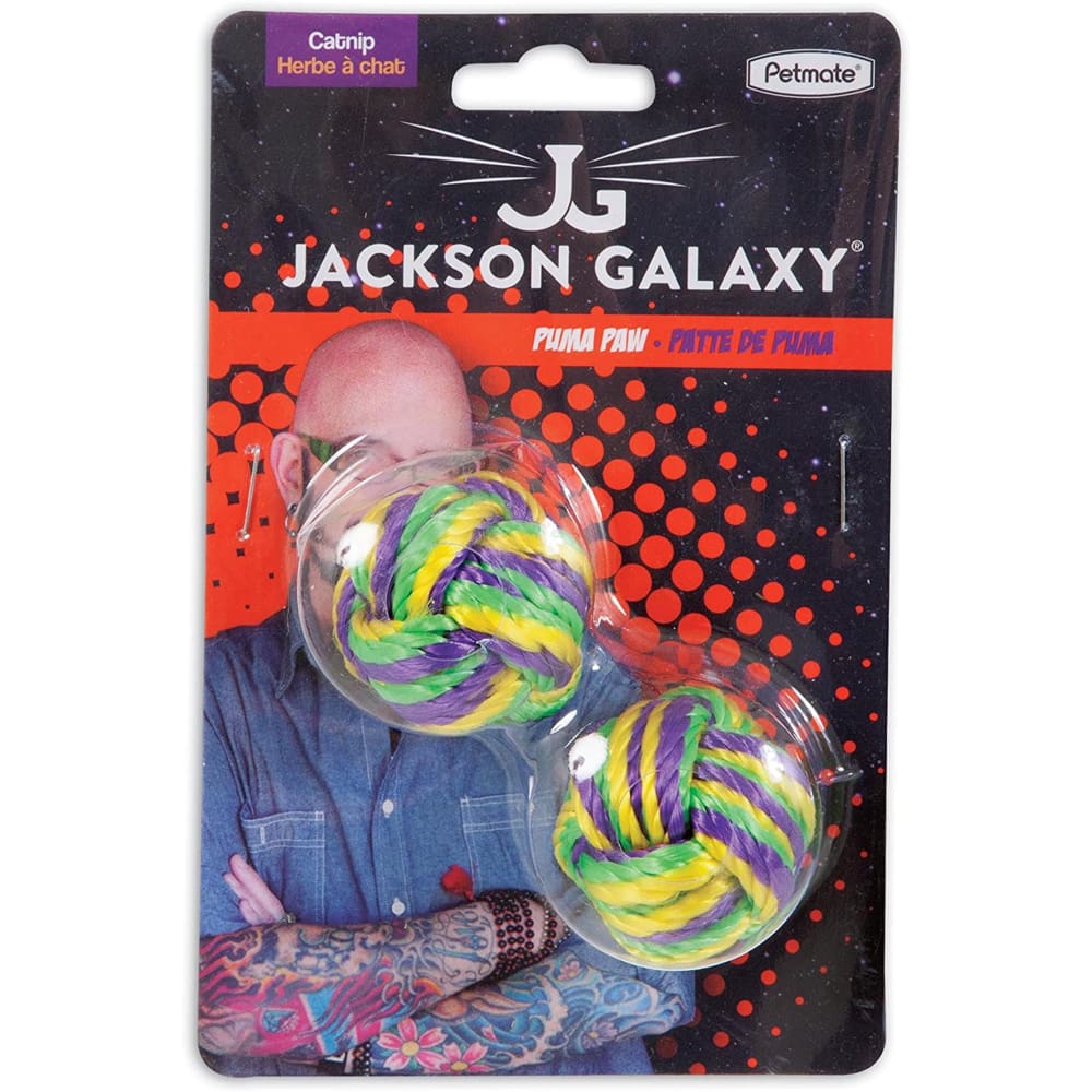 Jackson Galaxy Puma Paw Catnip Toy Purple; Green; Yellow One Size 2 Pack - Pet Supplies - Jackson Galaxy