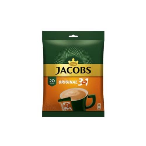 Jacobs 3 in 1 Instant Coffee Sachets, 20 pcs. ShelHealth