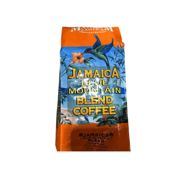 Jamaican Jamaican Blue Mountain Coffee Blend, Whole Bean - Medium Roast, 2 Lb Bag