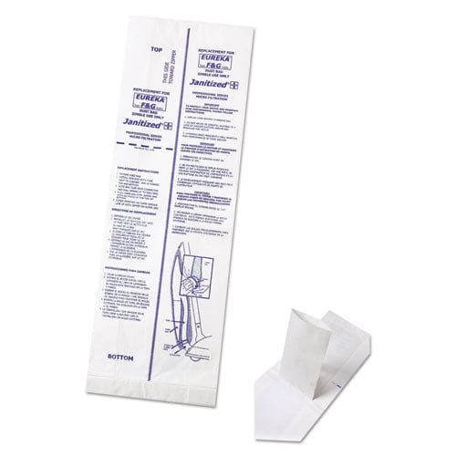 Janitized Vacuum Filter Bags Designed To Fit Eureka F And G 100/carton - Janitorial & Sanitation - Janitized®