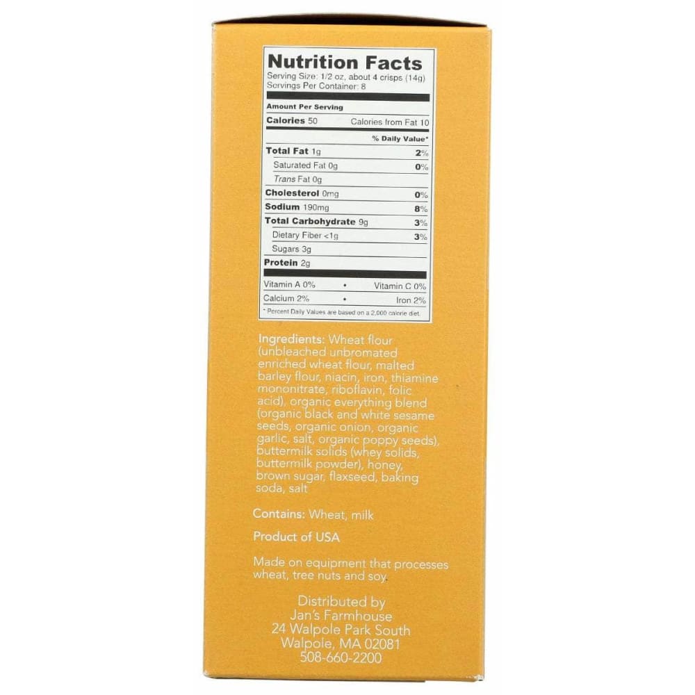 JANS FARMHOUSE Jans Farmhouse Crisps Everything, 4 Oz