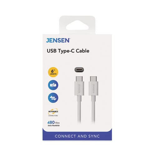 JENSEN Usb-c 3.1 Type-c 480 Mbps 6 Ft White - Technology - JENSEN®
