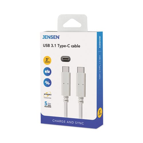 JENSEN Usb-c 3.1 Type-c 5 Gbps 3 Ft White - Technology - JENSEN®