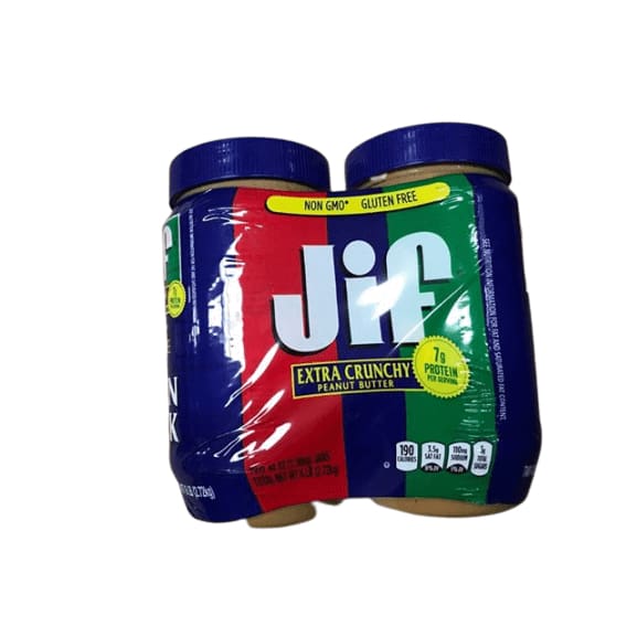 Jif Extra Crunchy Peanut Butter - 48 oz - 2 ct - ShelHealth.Com