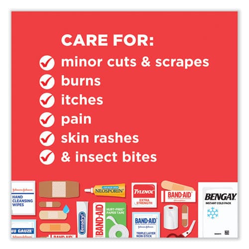 Johnson & Johnson Red Cross All-purpose First Aid Kit 160 Pieces Plastic Case - Janitorial & Sanitation - Johnson & Johnson® Red Cross®