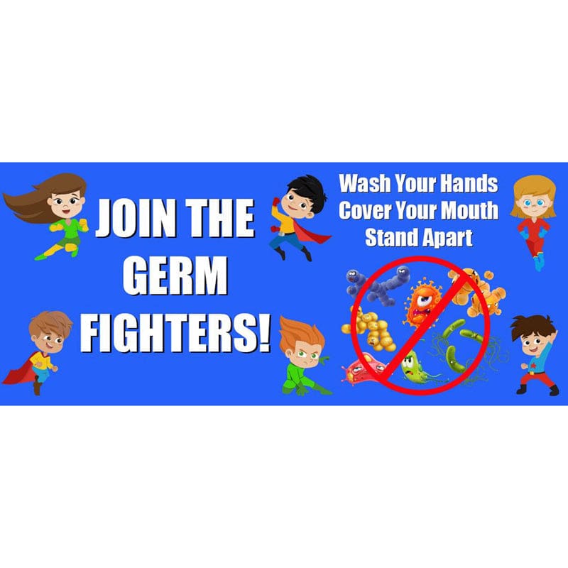 Join The Germ Fighters Floor Stickers 5Pk - First Aid/Safety - Flipside