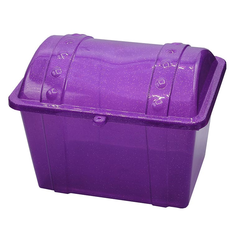 Jr Treasure Chest Purple Sparkle (Pack of 8) - Novelty - Romanoff Products