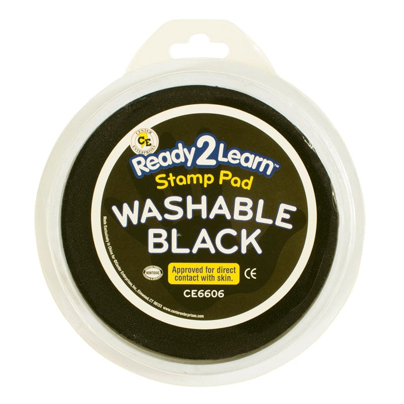 Jumbo Circular Washable Black Pad (Pack of 8) - Paint - Learning Advantage