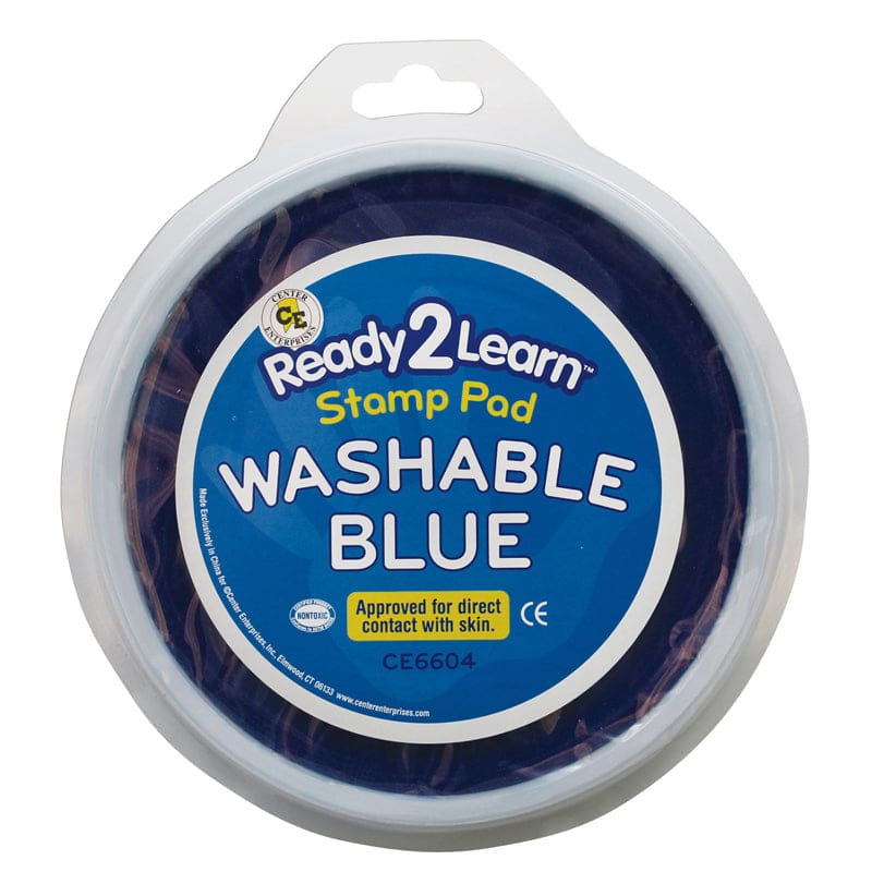 Jumbo Circular Washable Blue Pad (Pack of 8) - Paint - Learning Advantage