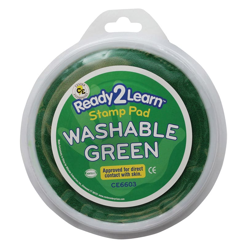 Jumbo Circular Washable Green Pad (Pack of 8) - Paint - Learning Advantage