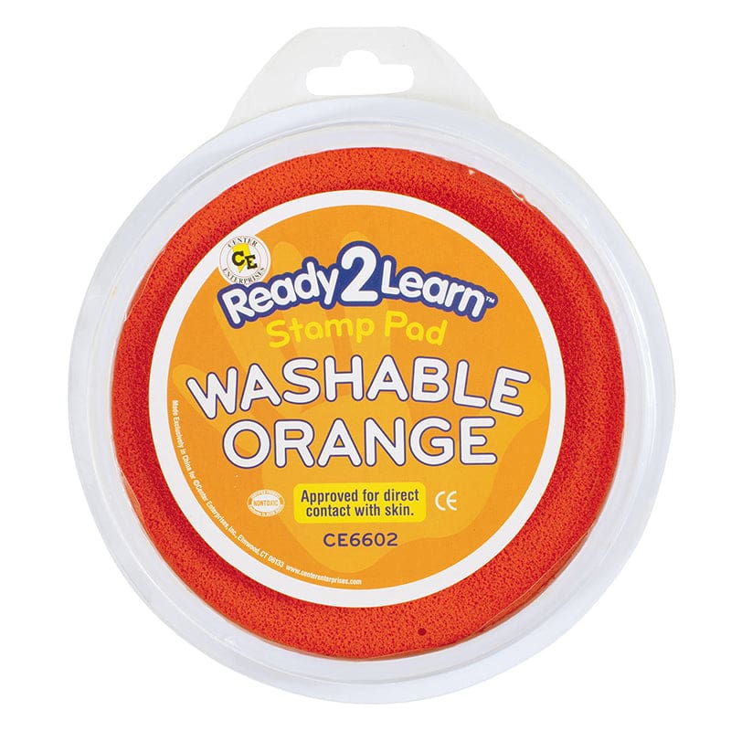 Jumbo Circular Washable Orange Pad (Pack of 8) - Paint - Learning Advantage