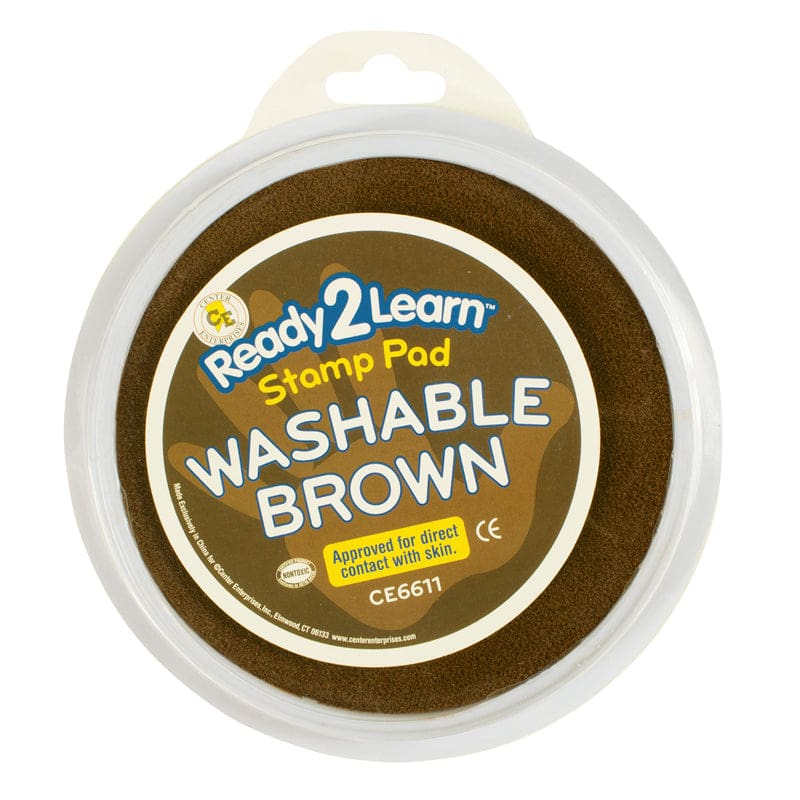 Jumbo Circular Washable Pads Brown Single (Pack of 8) - Paint - Learning Advantage