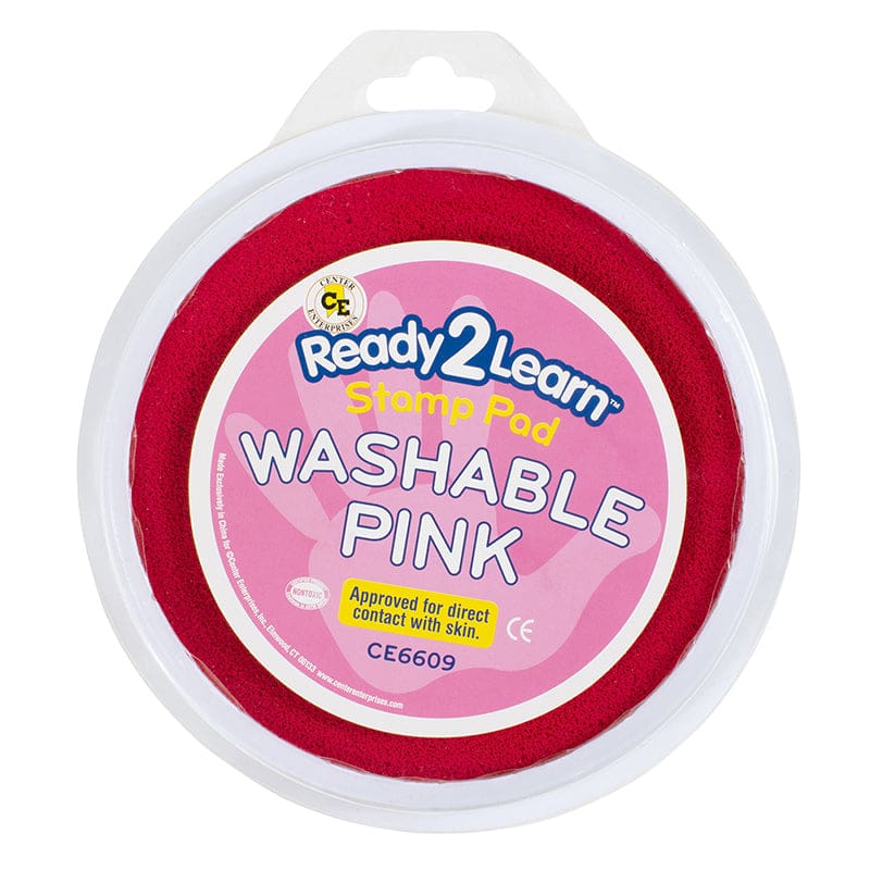 Jumbo Circular Washable Pads Pink Single (Pack of 8) - Paint - Learning Advantage