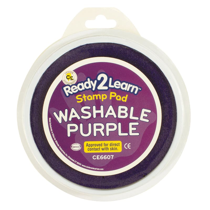 Jumbo Circular Washable Purple Pad (Pack of 8) - Paint - Learning Advantage