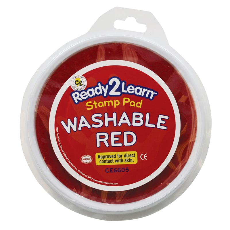Jumbo Circular Washable Red Pad (Pack of 8) - Paint - Learning Advantage