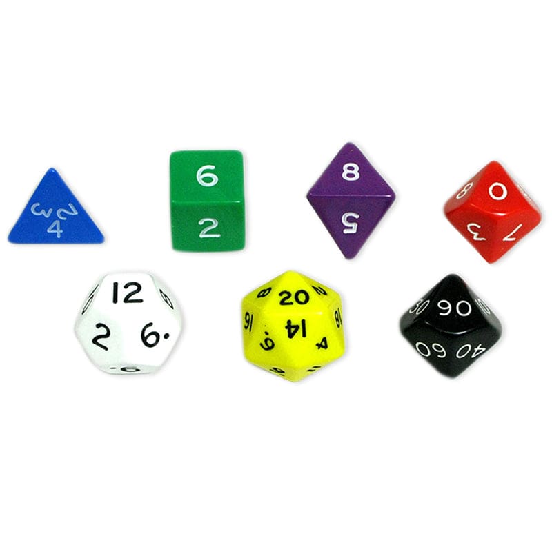 Jumbo Polyhedral Dice Set Of 7 (Pack of 3) - Dice - Koplow Games Inc.
