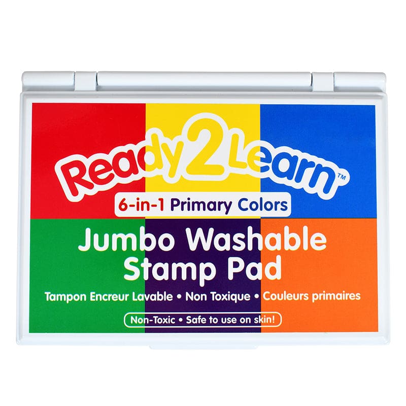 Jumbo Washable Stamp Pad 6-In-1 (Pack of 2) - Stamps & Stamp Pads - Learning Advantage