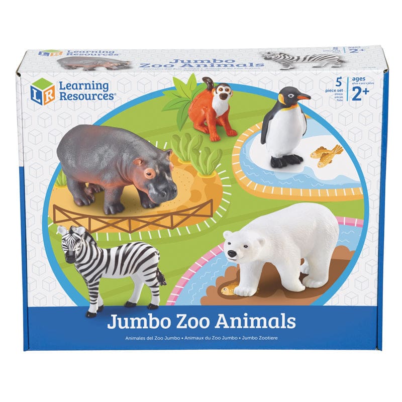Jumbo Zoo Animals 5/Set - Animals - Learning Resources