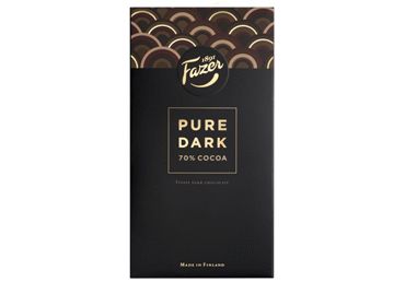 Fazer Pure Dark Chocolate Candy Bar 70% 3.17 oz (95 g) - Fazer