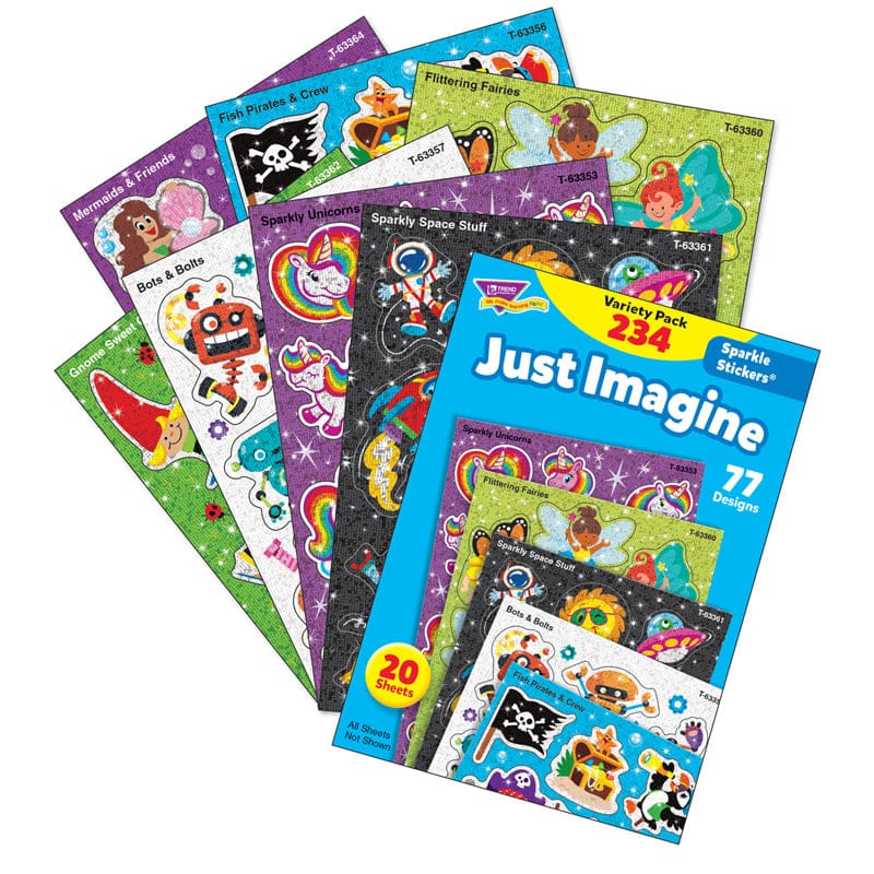 Just Imagine Sparkle Stickers Variety Pack (Pack of 2) - Stickers - Trend Enterprises Inc.