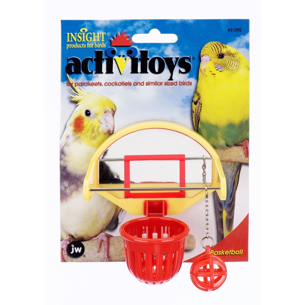 JW Pet ActiviToy Birdie Basketball Bird Toy Multi-Color Small Medium - Pet Supplies - JW