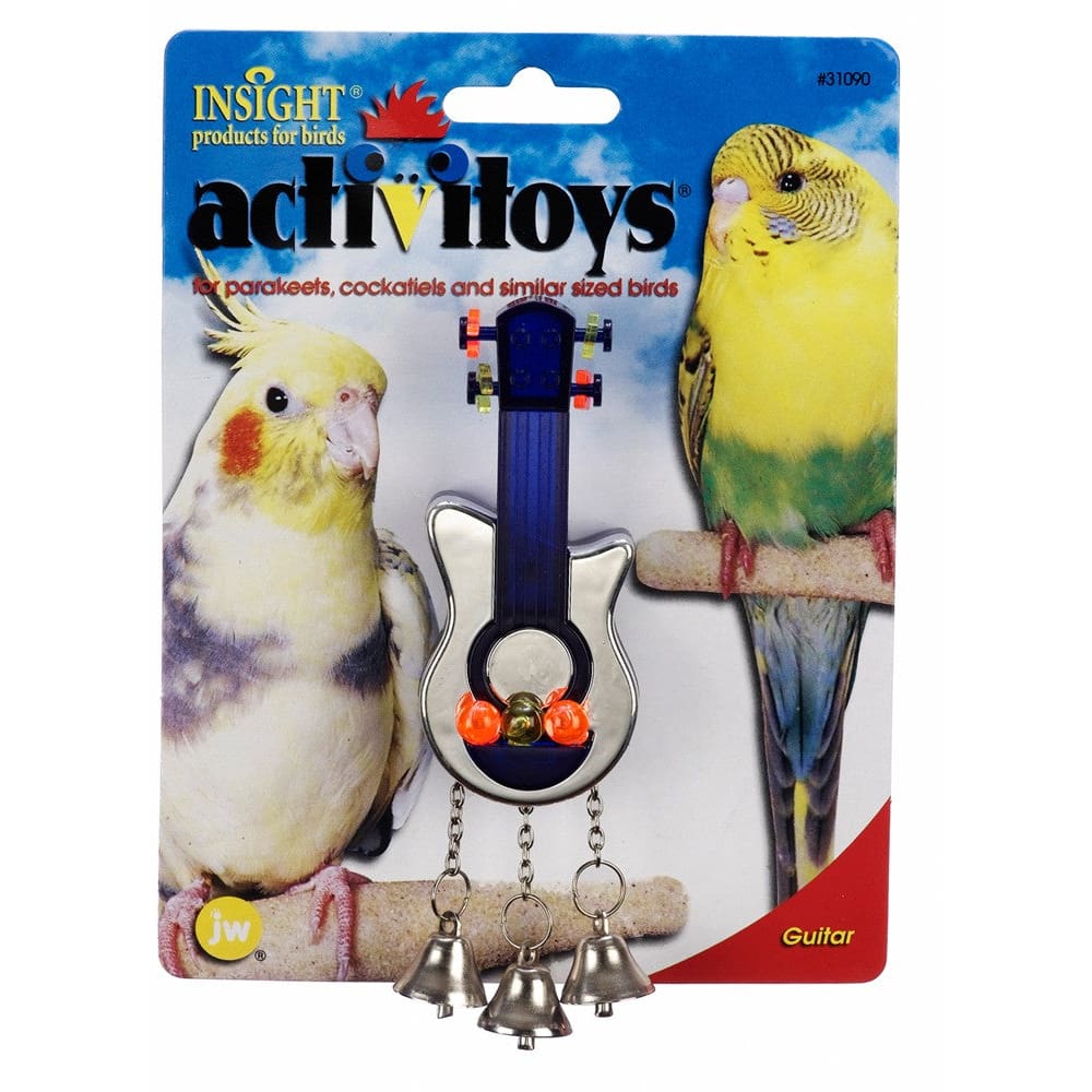 JW Pet ActiviToy Birdy Guitar Bird Toy Multi-Color Small Medium - Pet Supplies - JW