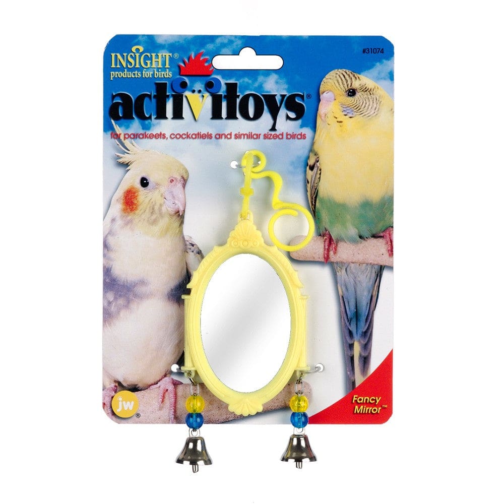 JW Pet ActiviToy Fancy Mirror Bird Toy Multi-Color Small Medium - Pet Supplies - JW