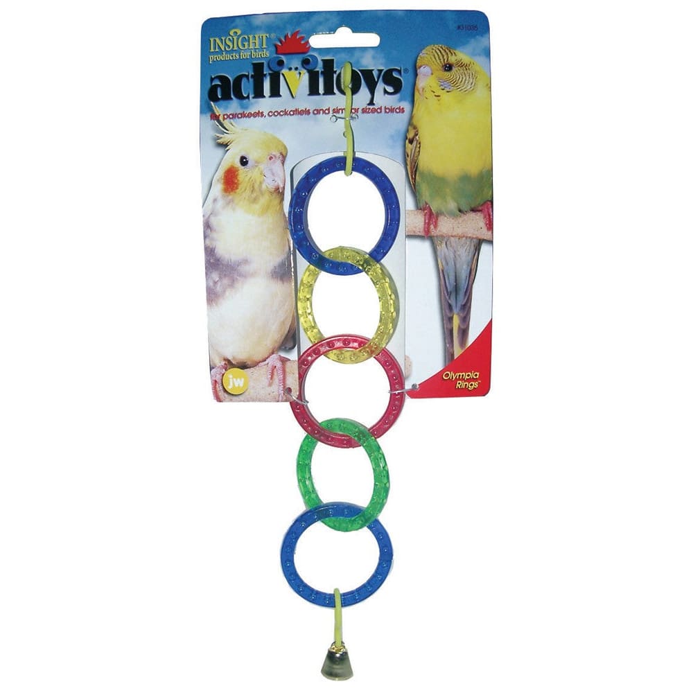 JW Pet ActiviToy Olympia Rings Bird Toy Multi-Color Small Medium - Pet Supplies - JW