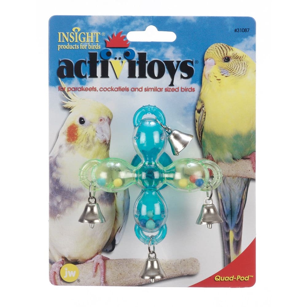 JW Pet ActiviToy Quad-Pod Bird Toy Multi-Color Small Medium - Pet Supplies - JW
